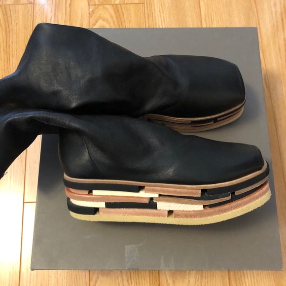 Rick Owens FW17 “Glitter” peep toe lego boot - Picture 1 of 4
